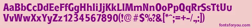 RoundestserialBold Font – Purple Fonts on Pink Background