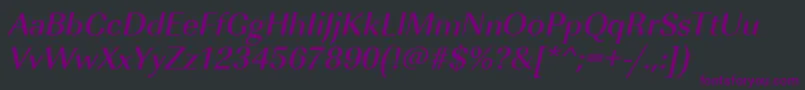 Czcionka ImperialstdMediumItalic – fioletowe czcionki na czarnym tle