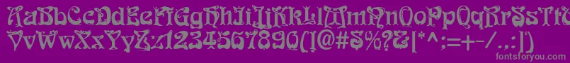 FunkRegular Font – Gray Fonts on Purple Background