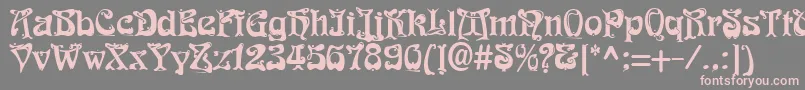 FunkRegular Font – Pink Fonts on Gray Background