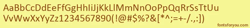 Шрифт Calibri – коричневые шрифты на жёлтом фоне