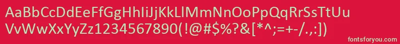 Шрифт Calibri – зелёные шрифты на красном фоне