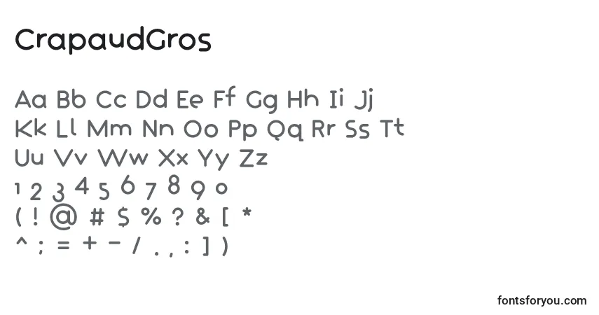 Czcionka CrapaudGros (97811) – alfabet, cyfry, specjalne znaki