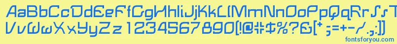 Więcej informacji o czcionce LemonRegular Czcionka LemonRegular – niebieskie czcionki na żółtym tle