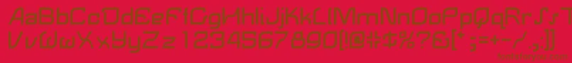 LemonRegular-fontti – ruskeat fontit punaisella taustalla