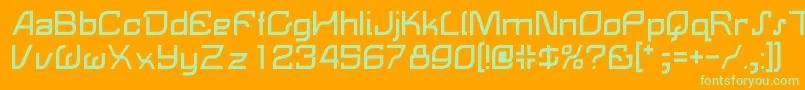 LemonRegular Font – Green Fonts on Orange Background
