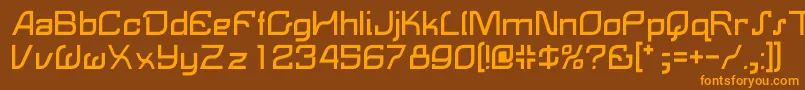 LemonRegular Font – Orange Fonts on Brown Background