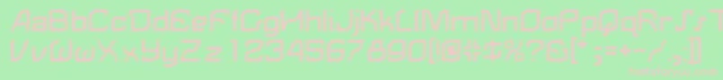 LemonRegular Font – Pink Fonts on Green Background