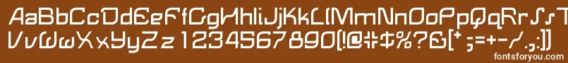 LemonRegular-Schriftart – Weiße Schriften auf braunem Hintergrund