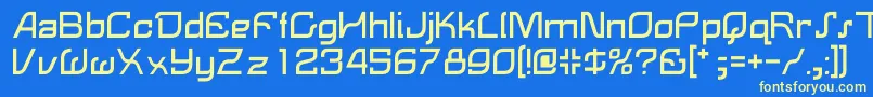 LemonRegular Font – Yellow Fonts on Blue Background