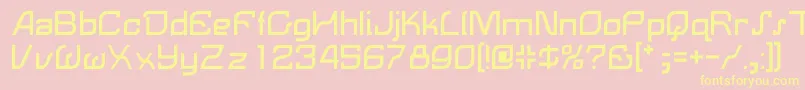 LemonRegular-Schriftart – Gelbe Schriften auf rosa Hintergrund