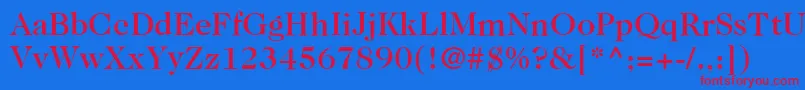 ItcCaslon224LtMedium Font – Red Fonts on Blue Background