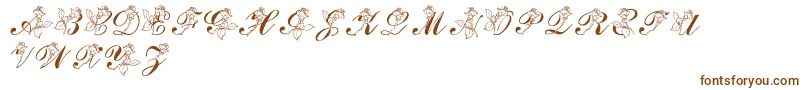 Шрифт LmsRose – коричневые шрифты на белом фоне