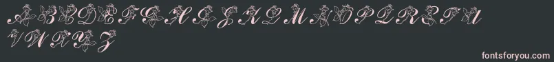 LmsRose Font – Pink Fonts on Black Background