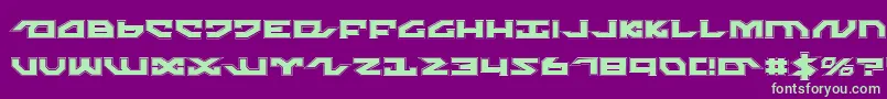 Nightrunnerp Font – Green Fonts on Purple Background