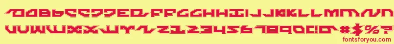 Nightrunnerp Font – Red Fonts on Yellow Background