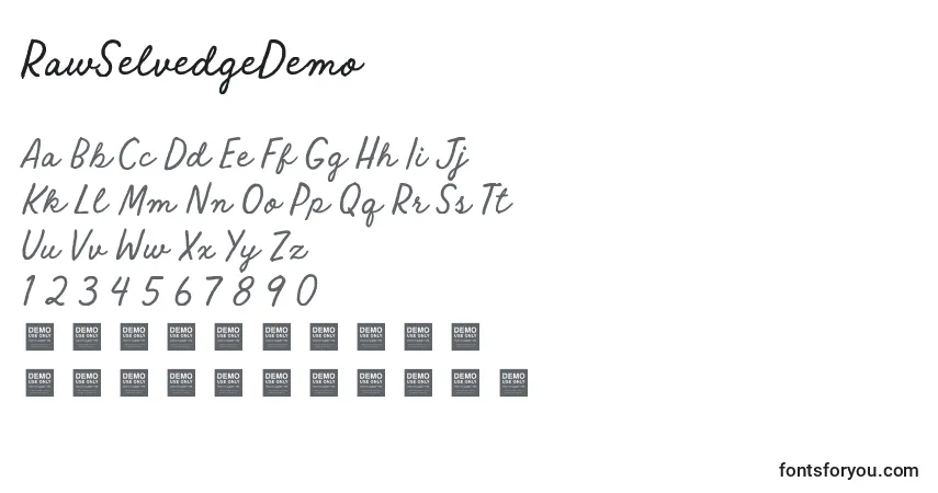 RawSelvedgeDemo Font – alphabet, numbers, special characters