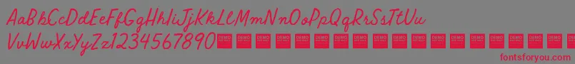 RawSelvedgeDemo Font – Red Fonts on Gray Background