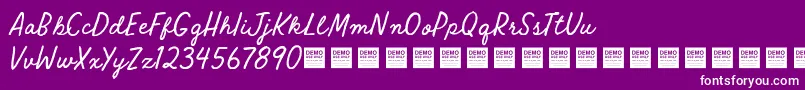 RawSelvedgeDemo Font – White Fonts on Purple Background