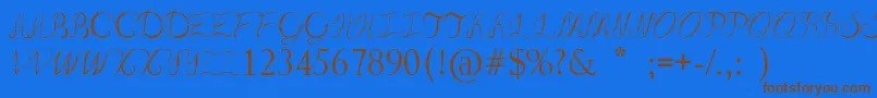 BreakItSweet Font – Brown Fonts on Blue Background