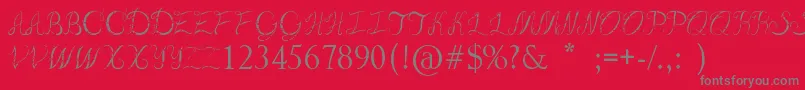 BreakItSweet Font – Gray Fonts on Red Background
