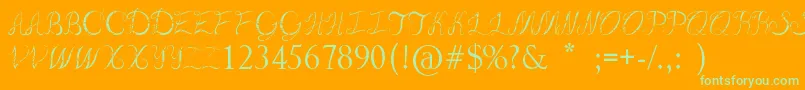 BreakItSweet Font – Green Fonts on Orange Background