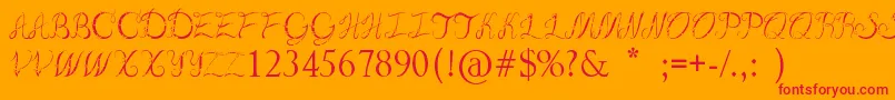 BreakItSweet Font – Red Fonts on Orange Background