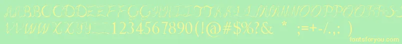 BreakItSweet Font – Yellow Fonts on Green Background