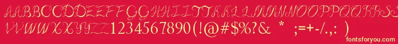 BreakItSweet Font – Yellow Fonts on Red Background