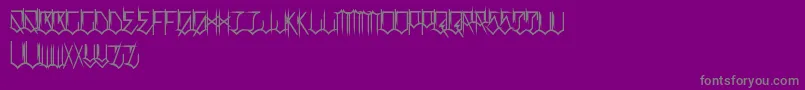 LocalsOnlyBalls-Schriftart – Graue Schriften auf violettem Hintergrund