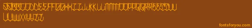 LocalsOnlyBalls Font – Orange Fonts on Brown Background