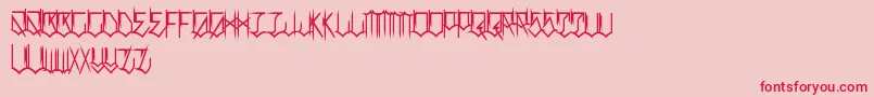 フォントLocalsOnlyBalls – ピンクの背景に赤い文字