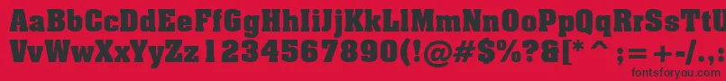 AachenBoldBt Font – Black Fonts on Red Background