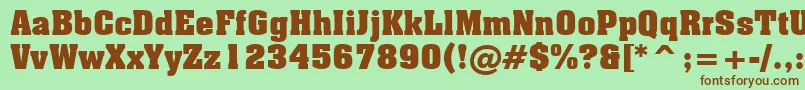 More about AachenBoldBt Font AachenBoldBt Font – Brown Fonts on Green Background