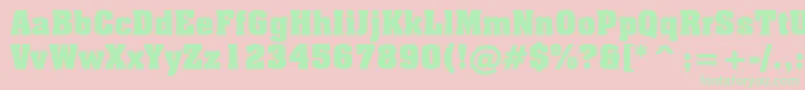 AachenBoldBt Font – Green Fonts on Pink Background