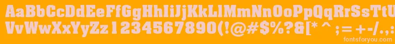 AachenBoldBt Font – Pink Fonts on Orange Background