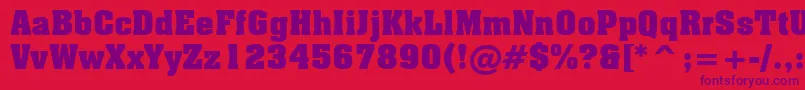 AachenBoldBt Font – Purple Fonts on Red Background