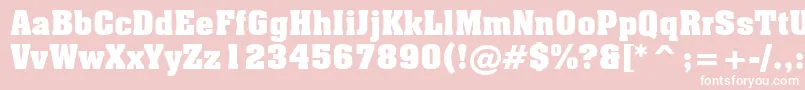 AachenBoldBt Font – White Fonts on Pink Background