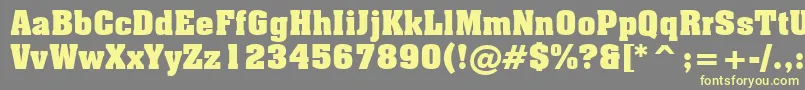 AachenBoldBt Font – Yellow Fonts on Gray Background