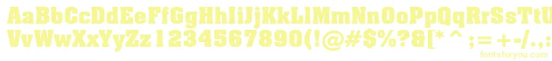 AachenBoldBt Font – Yellow Fonts on White Background