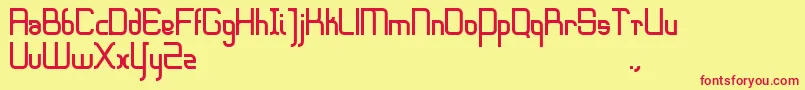 Sharpeedge Font – Red Fonts on Yellow Background