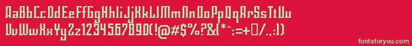 Eclirg-fontti – vihreät fontit punaisella taustalla