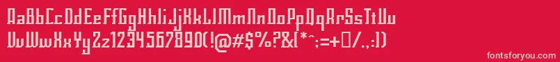 Шрифт Eclirg – розовые шрифты на красном фоне