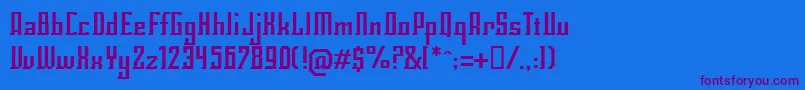 Eclirg Font – Purple Fonts on Blue Background