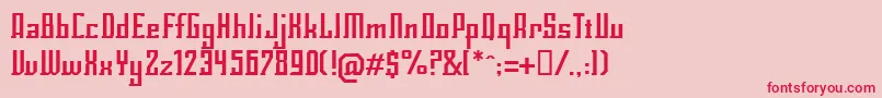 フォントEclirg – ピンクの背景に赤い文字