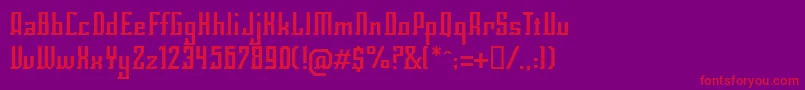 Eclirg Font – Red Fonts on Purple Background