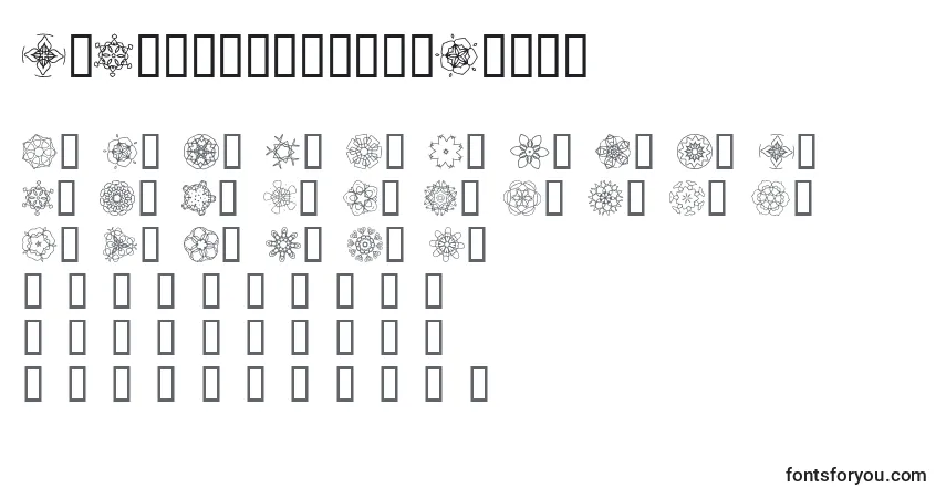 Czcionka JiKaleidoscopeBats4 – alfabet, cyfry, specjalne znaki