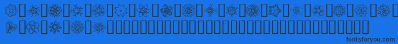 Police JiKaleidoscopeBats4 – polices noires sur fond bleu