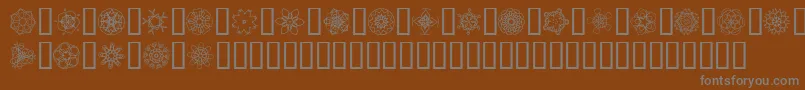 JiKaleidoscopeBats4 Font – Gray Fonts on Brown Background