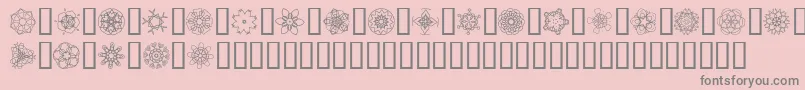 Шрифт JiKaleidoscopeBats4 – серые шрифты на розовом фоне